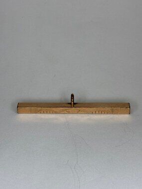 Antique rose gold T-bar pendant